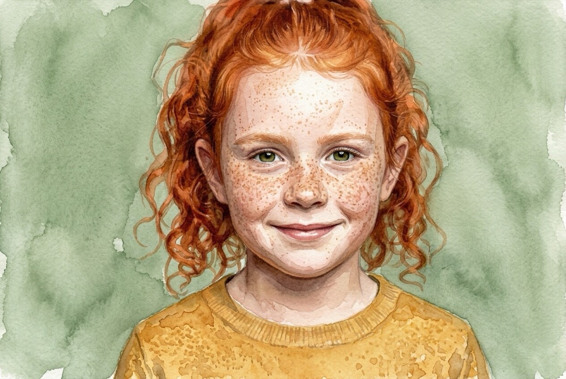 AI-styled version of the same event portrait: Fine Art — Watercolour